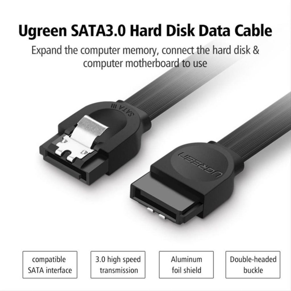 UGREEN kabel s kotnim priključkom SATA 3.0 0,5M