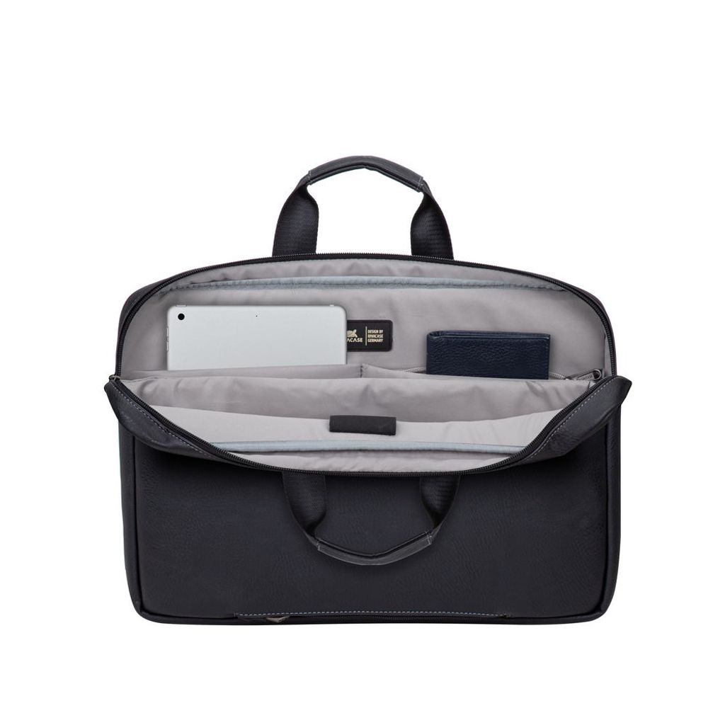 RIVACASE usnjena torba za prenosnik 16" 8940 - črna 