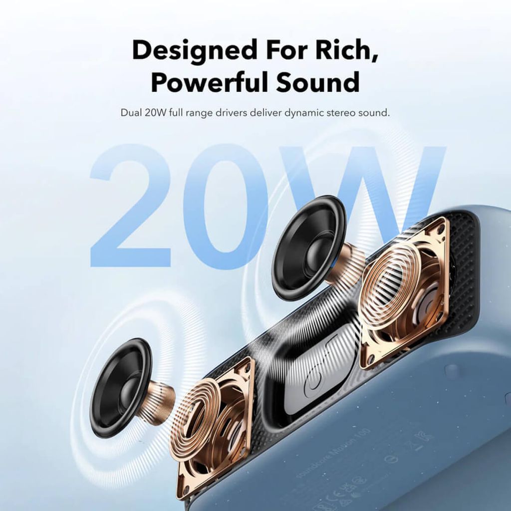 ANKER Soundcore prenosni Bluetooth zvočnik Motion 100, moder
