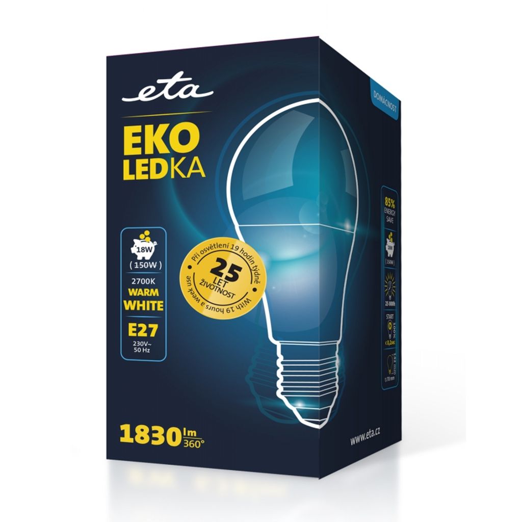 ETA LED žarnica 18W E27 [topla bela, 2700K, 1830lm]