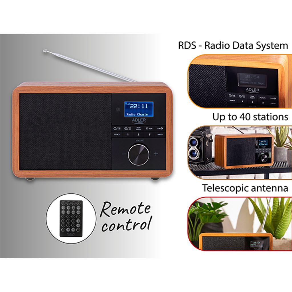 ADLER radio DAB+ Bluetooth AD1184