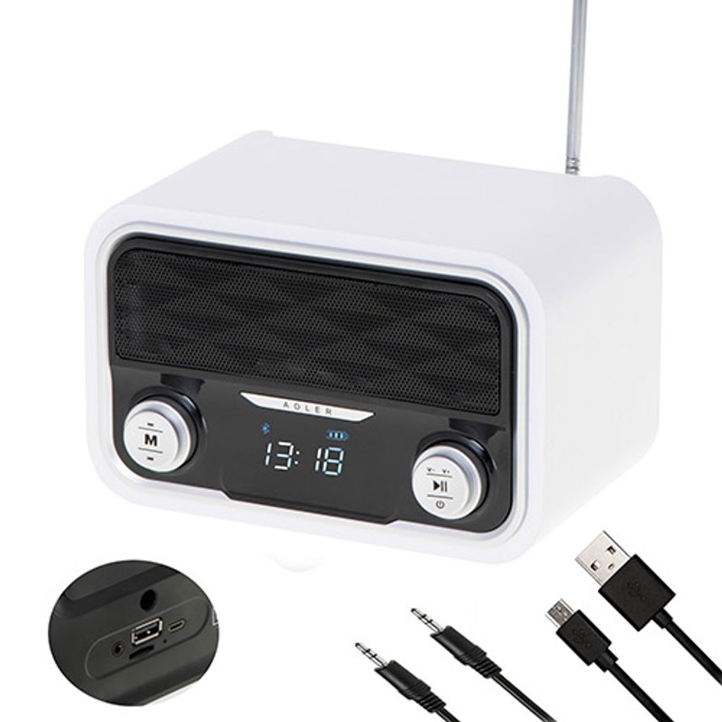 ADLER radio in predvajalnik Bluetooth/AUX/FM/SD/USB (AD1185)