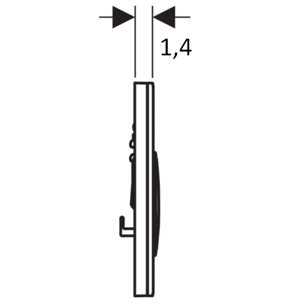 GEBERIT aktivirna tipka za dvokoličinsko splakovanje Sigma21, bela/medenina (115.652.SI.1)