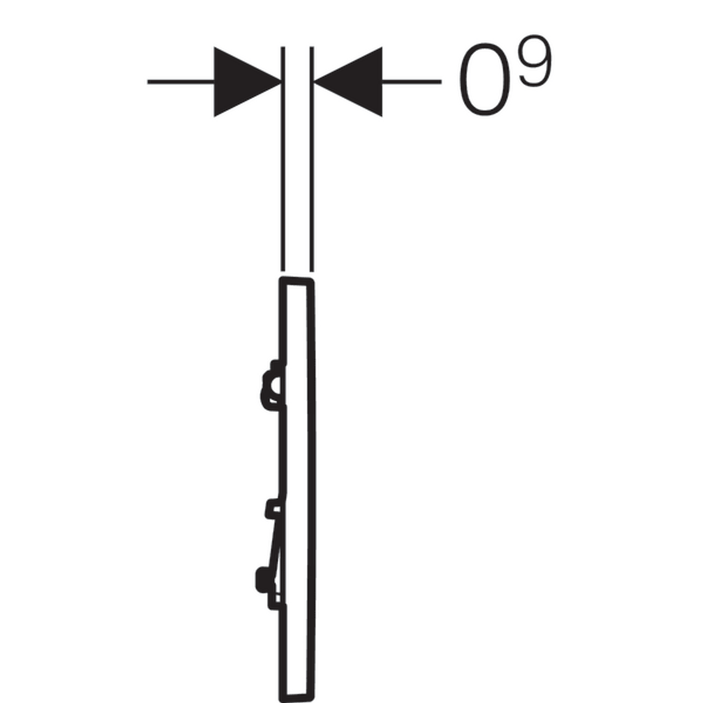 GEBERIT aktivirna tipka za pisoarje s pnevmatskim aktiviranjem splakovanja, tip30 - Bela krom (116.017.KJ.1)