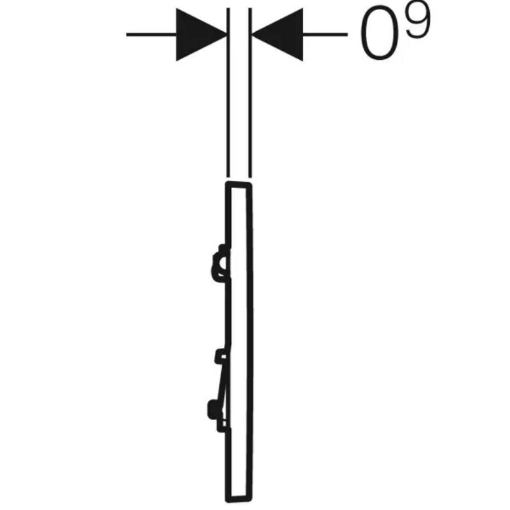 GEBERIT aktivirna tipka za pisoarje s pnevmatskim aktiviranjem splakovanja, tip30 - črna (116.017.KM.1)