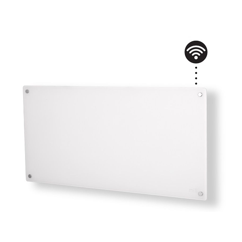 MILL Wi-Fi panelni konvekcijski radiator 900W (GL900WIFI3) - bel steklo