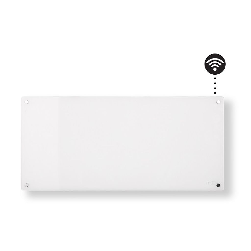 MILL Wi-Fi panelni konvekcijski radiator 900W (GL900WIFI3) - bel steklo