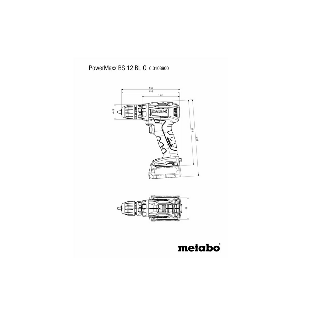 METABO baterijski vrtalnik / vijačnik POWERMAXX BS 12 BL Q (601039840)