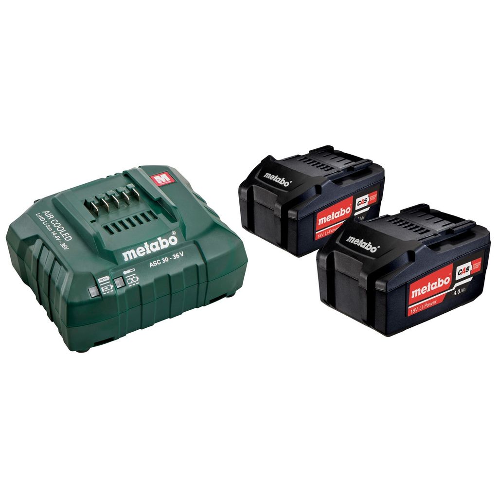 METABO Baterijski paket (2 x 4.0 Ah) + polnilec (685050000)