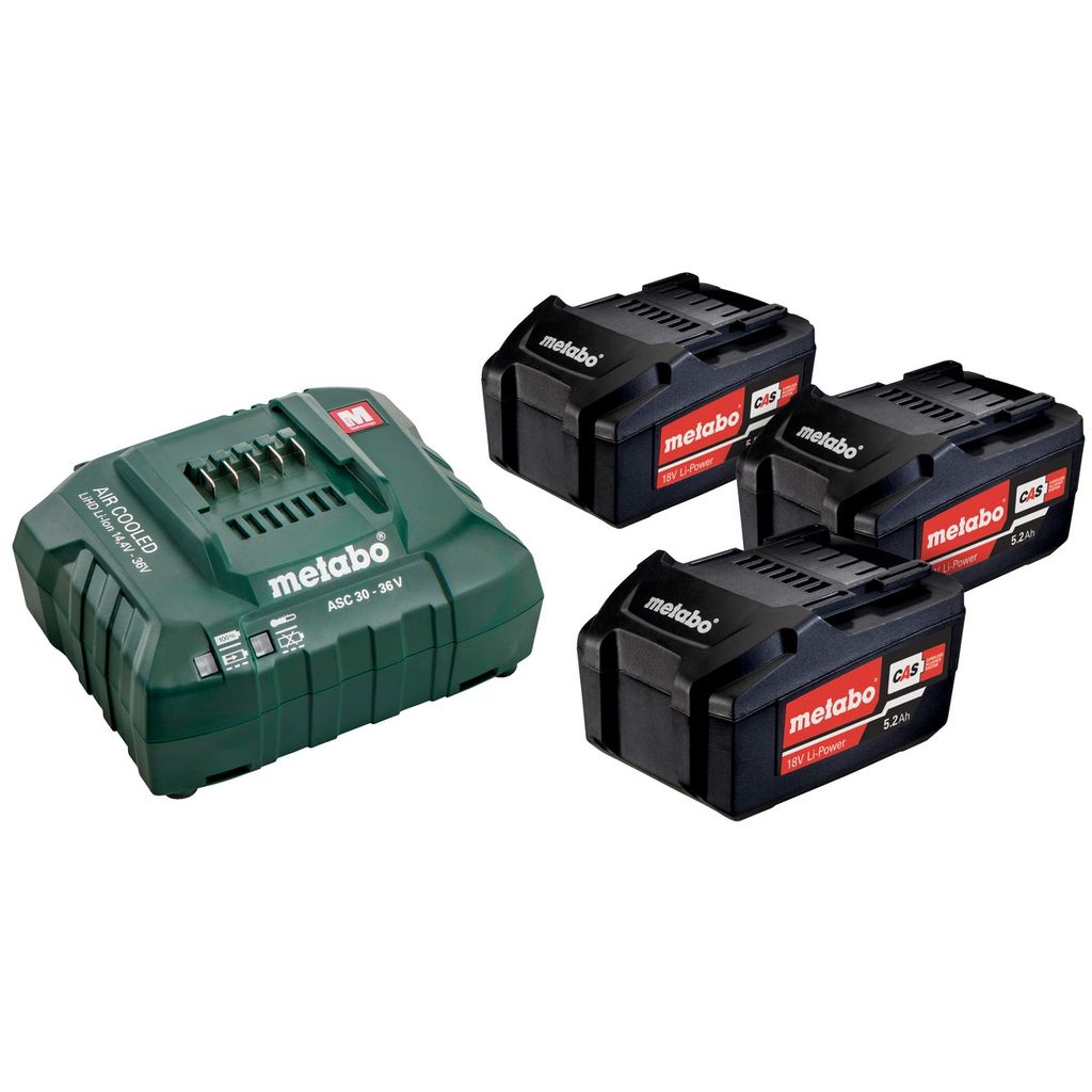 METABO Baterijski paket (3 x 5.2 Ah) + polnilec (685048000)