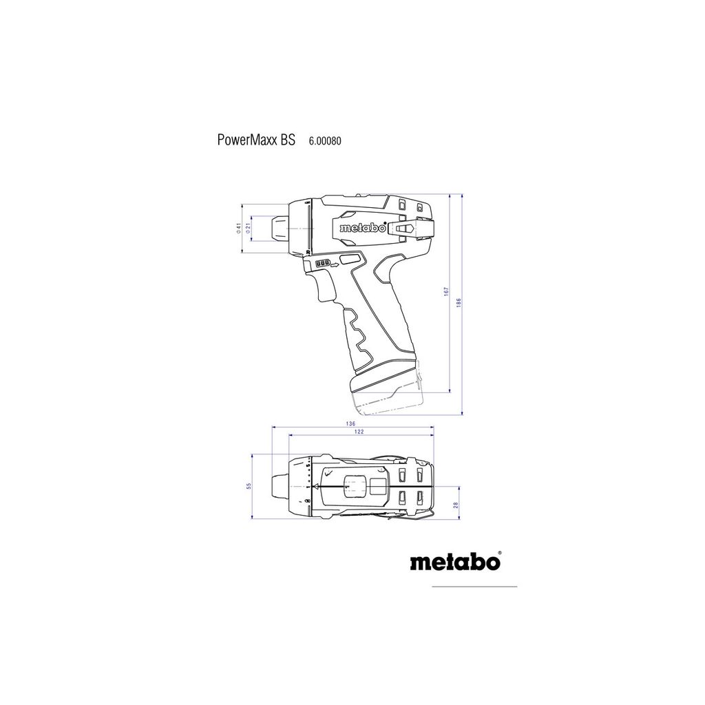METABO Baterijski vrtalnik/vijačnik PowerMaxx BS Basic (600080500)