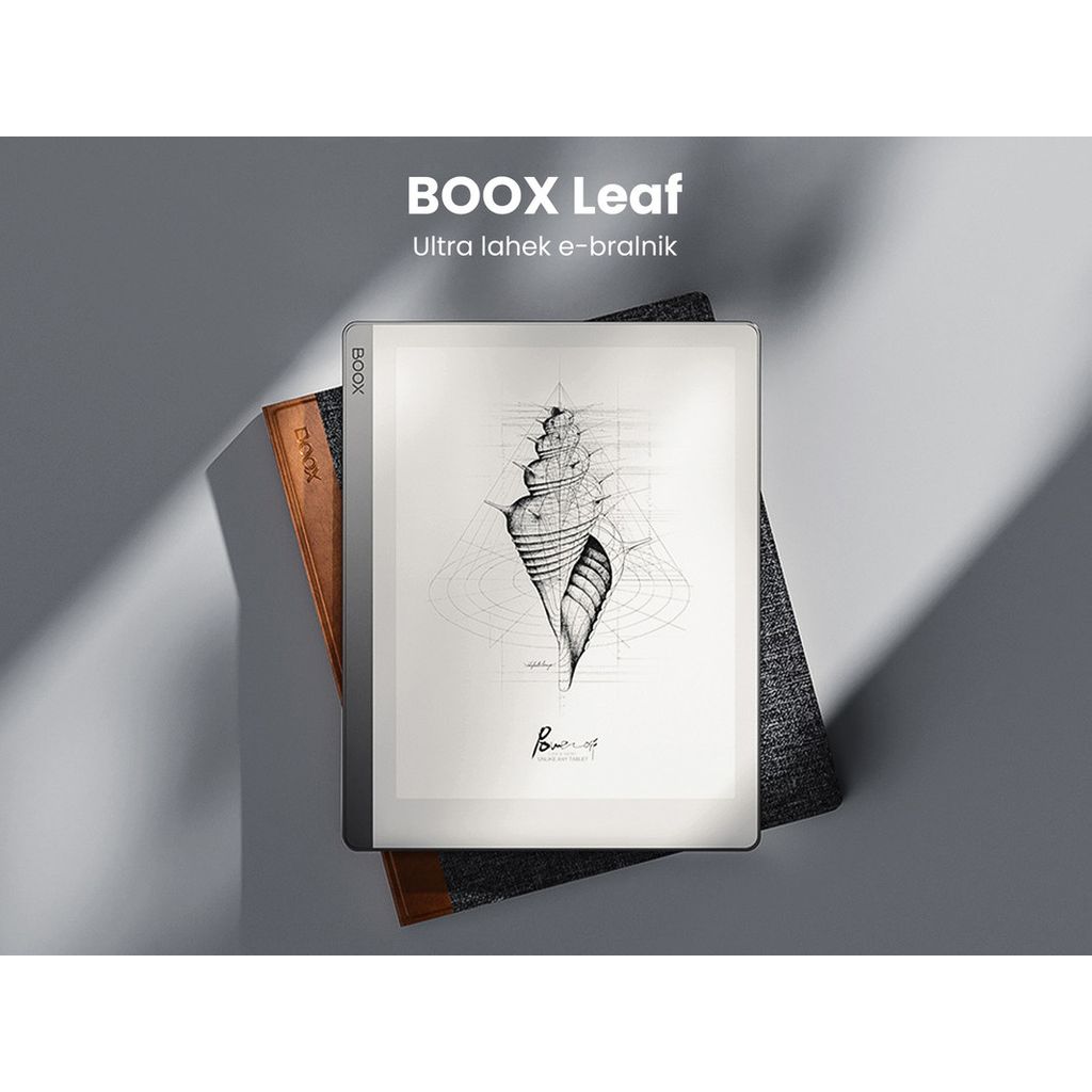 BOOX e-bralnik LEAF 7'', Android 10, 2GB RAM + 32GB ROM, Wi-Fi, Bluetooth 5.0, siv