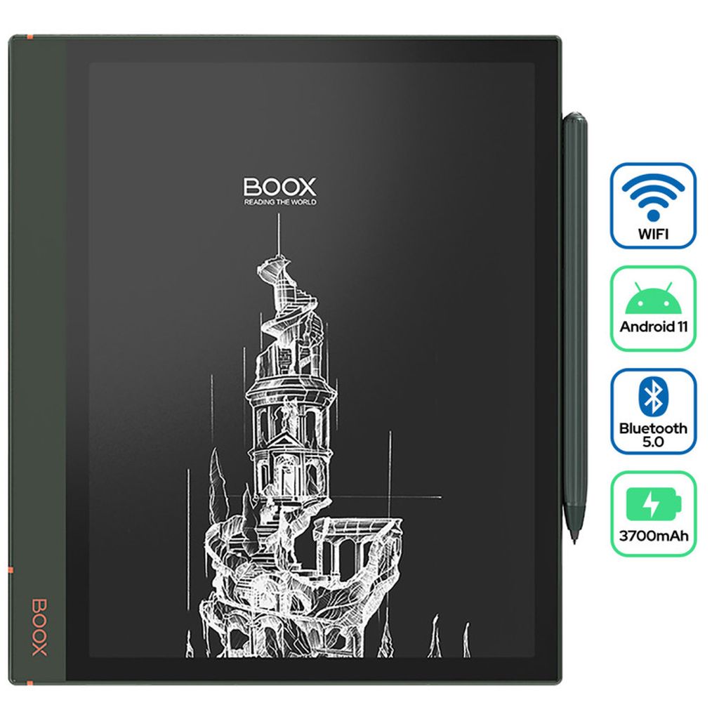 BOOX e-bralnik Note AIR2 Plus, črno-zelen