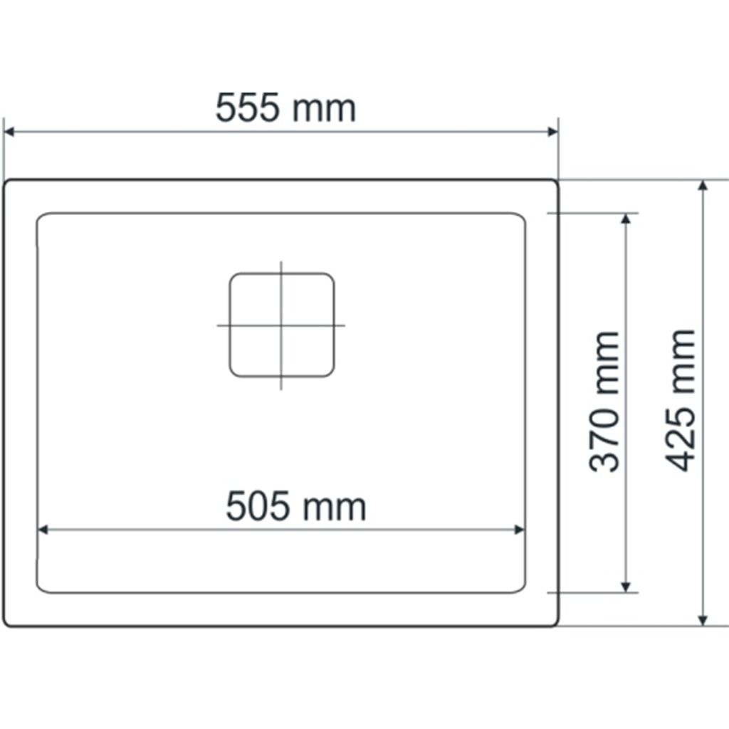SINK SOLUTION pomivalno korito GRANITE BOWL 505 x 370 mm črna (7050061)