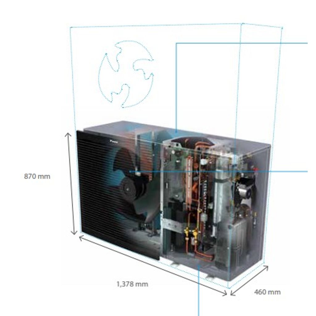 DAIKIN nizkotemperaturna toplotna črpalka zrak-voda Altherma 3 monoblok EBLA04E3V3 4 kW