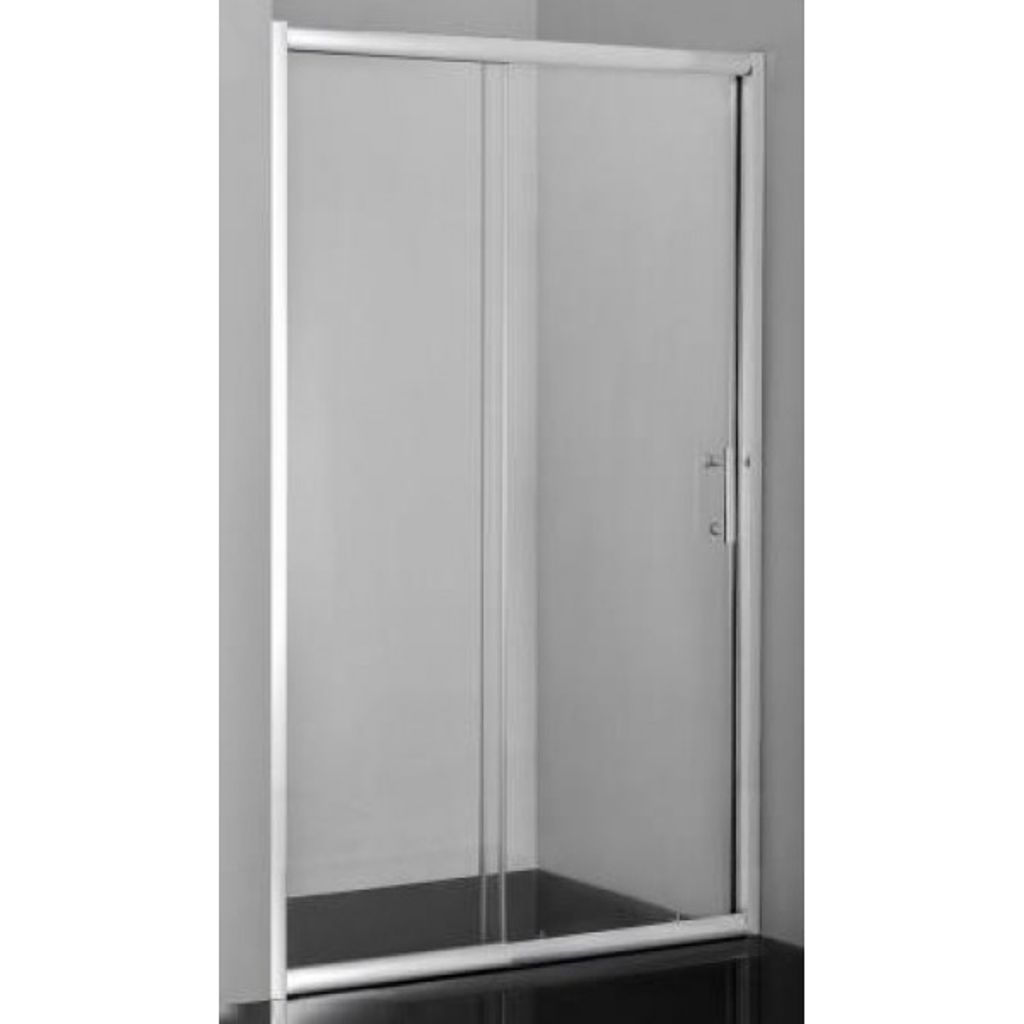 SANOTECHNIK drsna vrata za tuš v kromiranem videzu - 100 x 195 cm SC100
