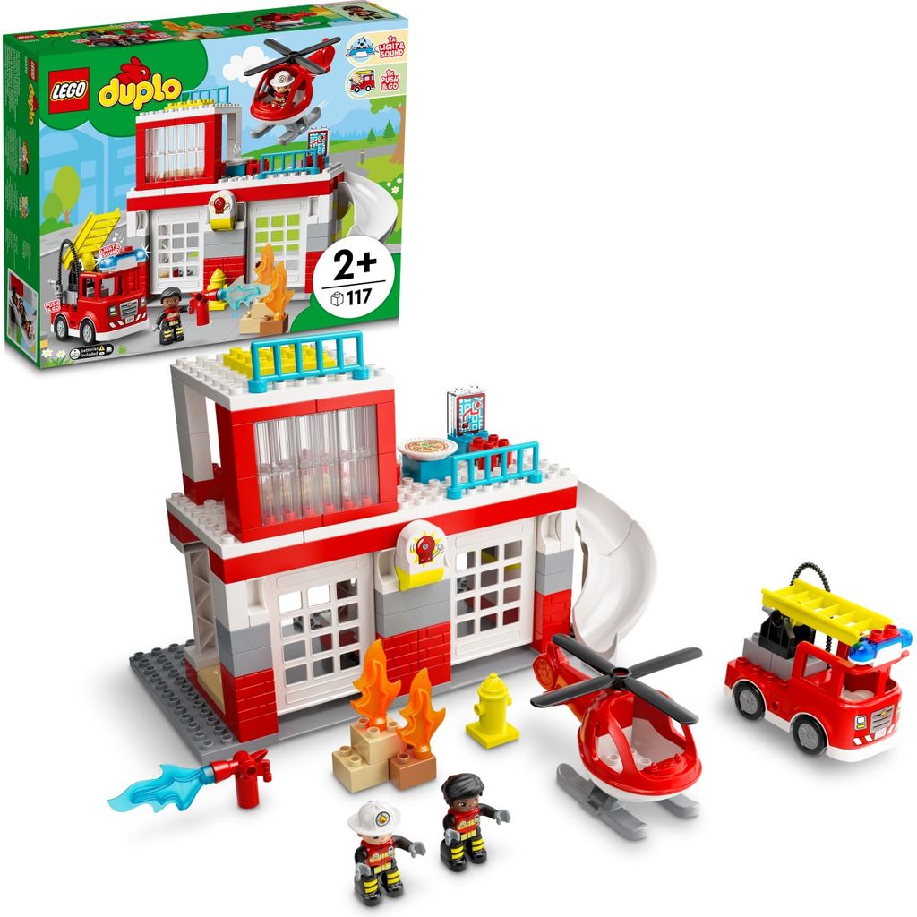 LEGO DUPLO Gasilska postaja in helikopter (10970)