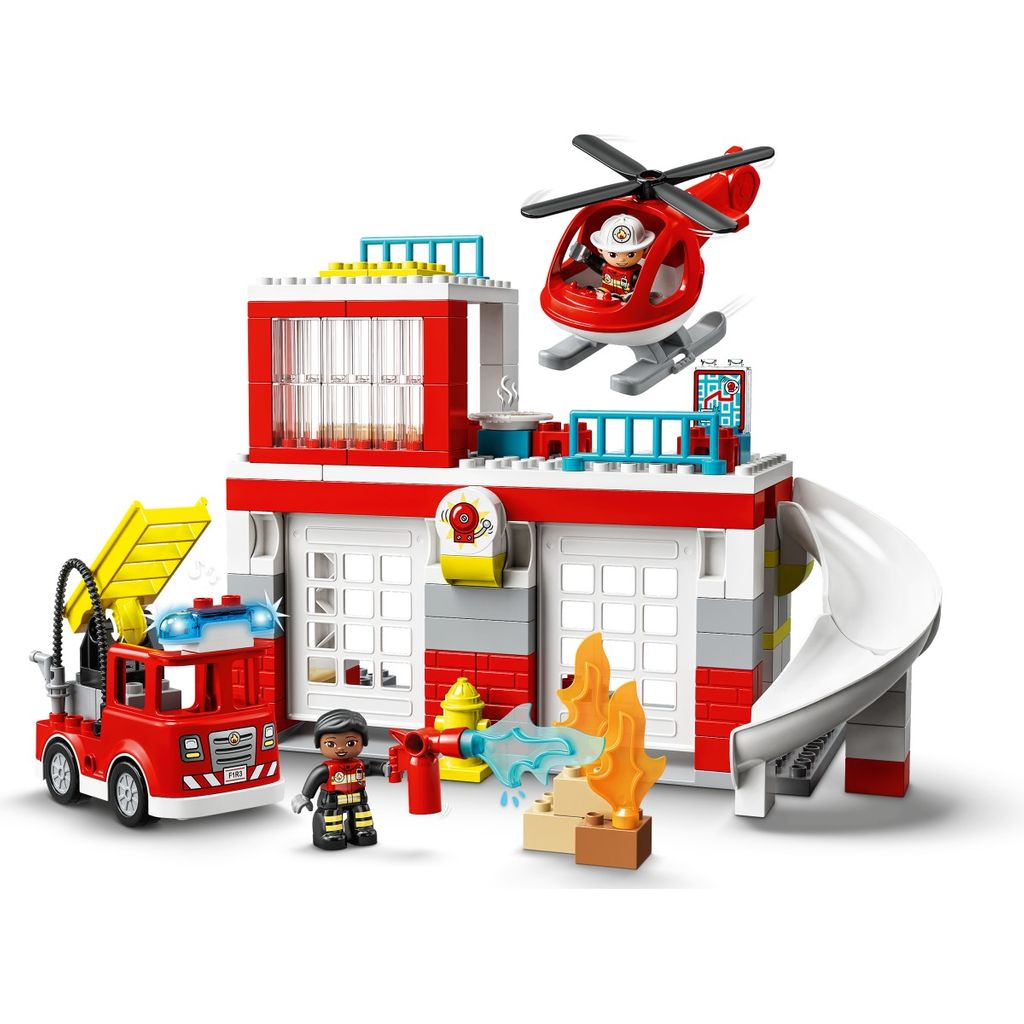 LEGO DUPLO Gasilska postaja in helikopter (10970)