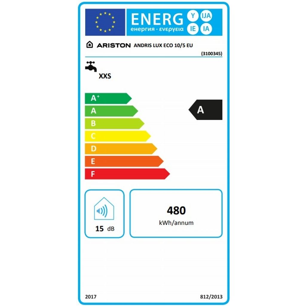 ARISTON električni grelnik vode ANDRIS LUX ECO 10/5 EU - nadpultni/nadumivalniški (3100345)