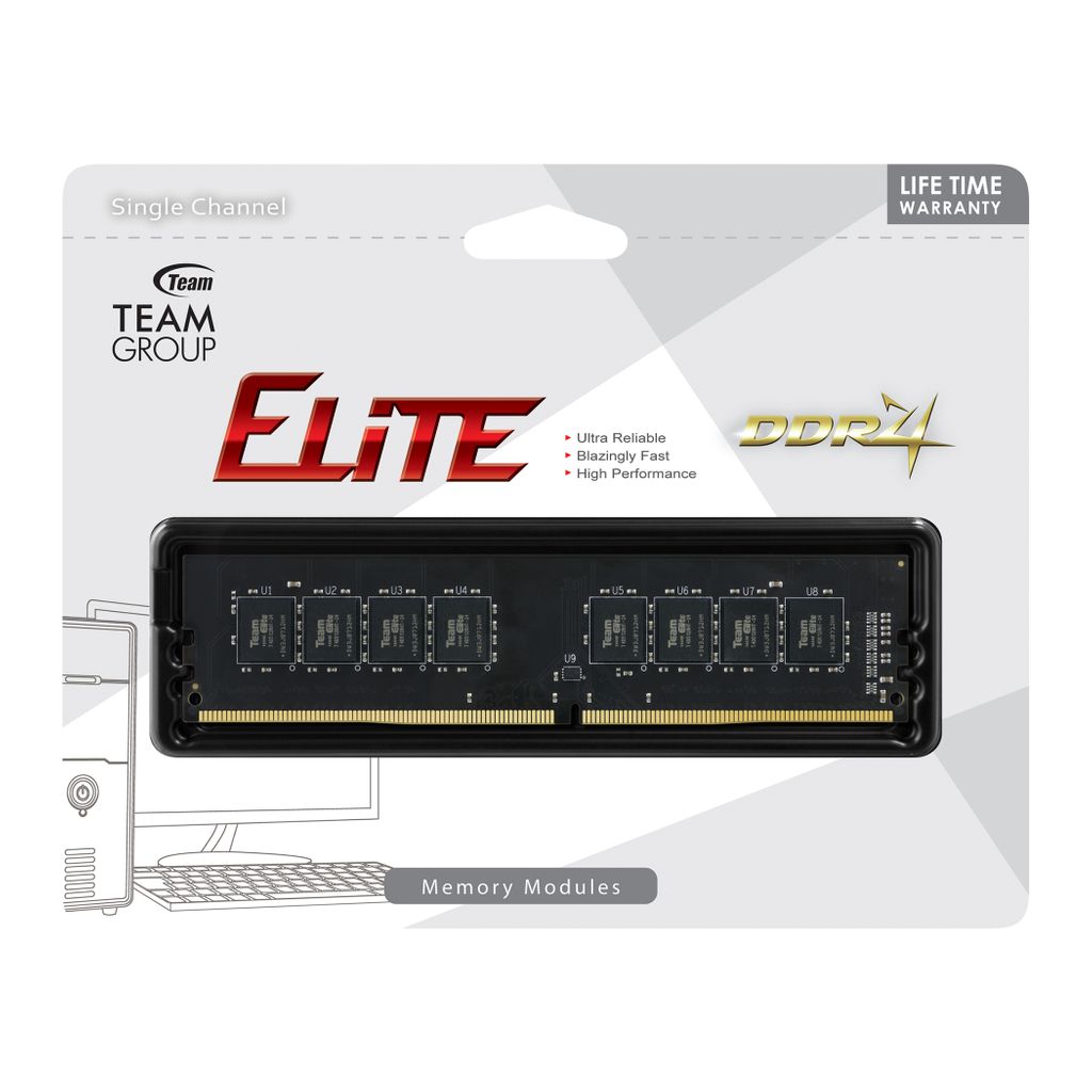 TEAMGROUP pomnilnik Elite 32GB DDR4-3200 DIMM PC4-25600 CL22
