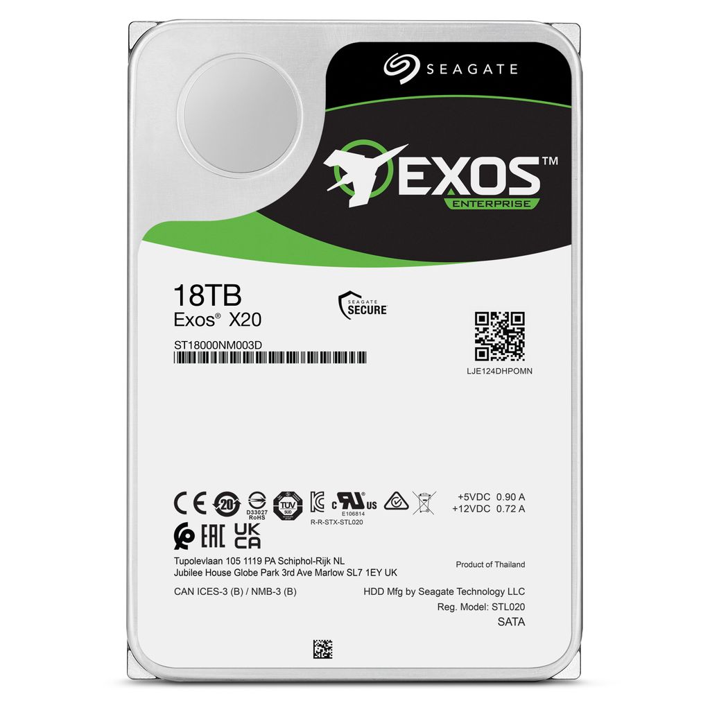 SEAGATE trdi disk 18TB Exos X20 256MB cache, 7200 obratov He