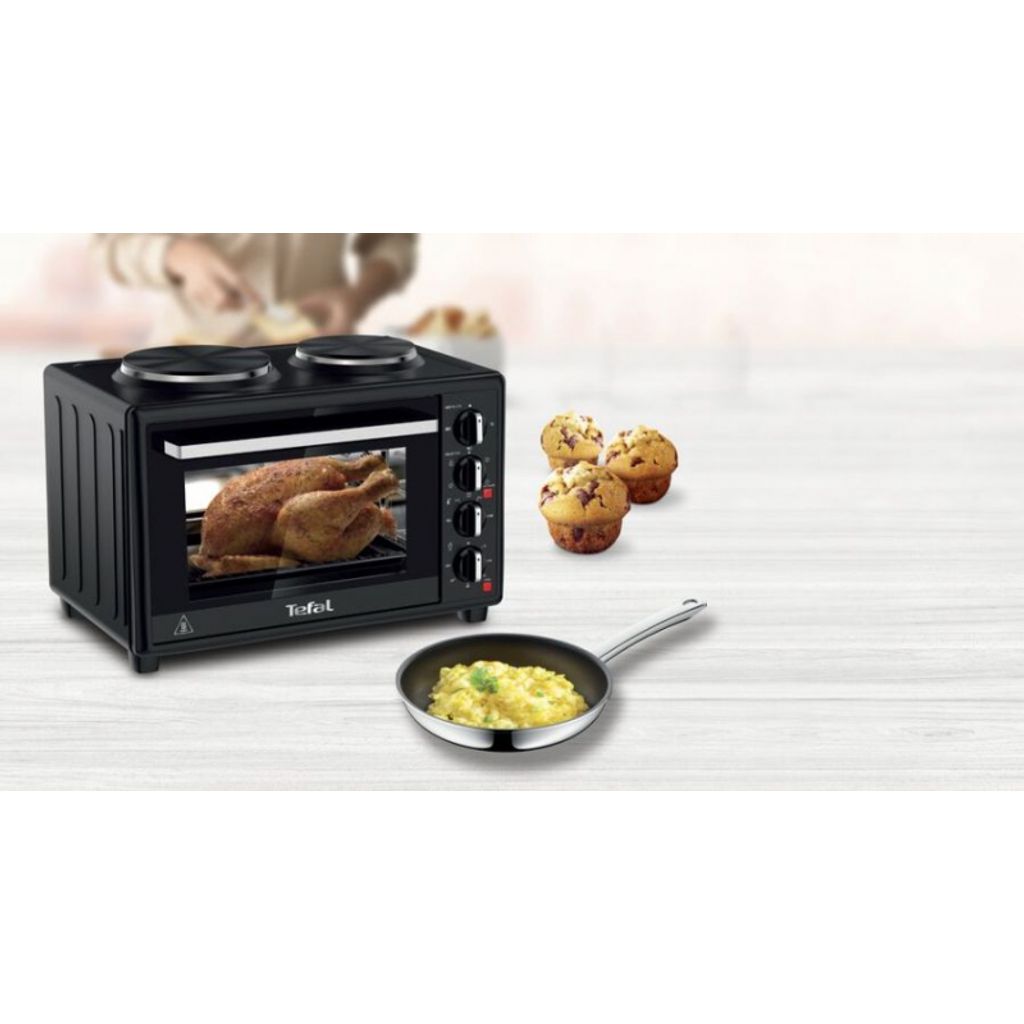 TEFAL mini pečica s kuhalnima ploščama Optimo 32l OF463830