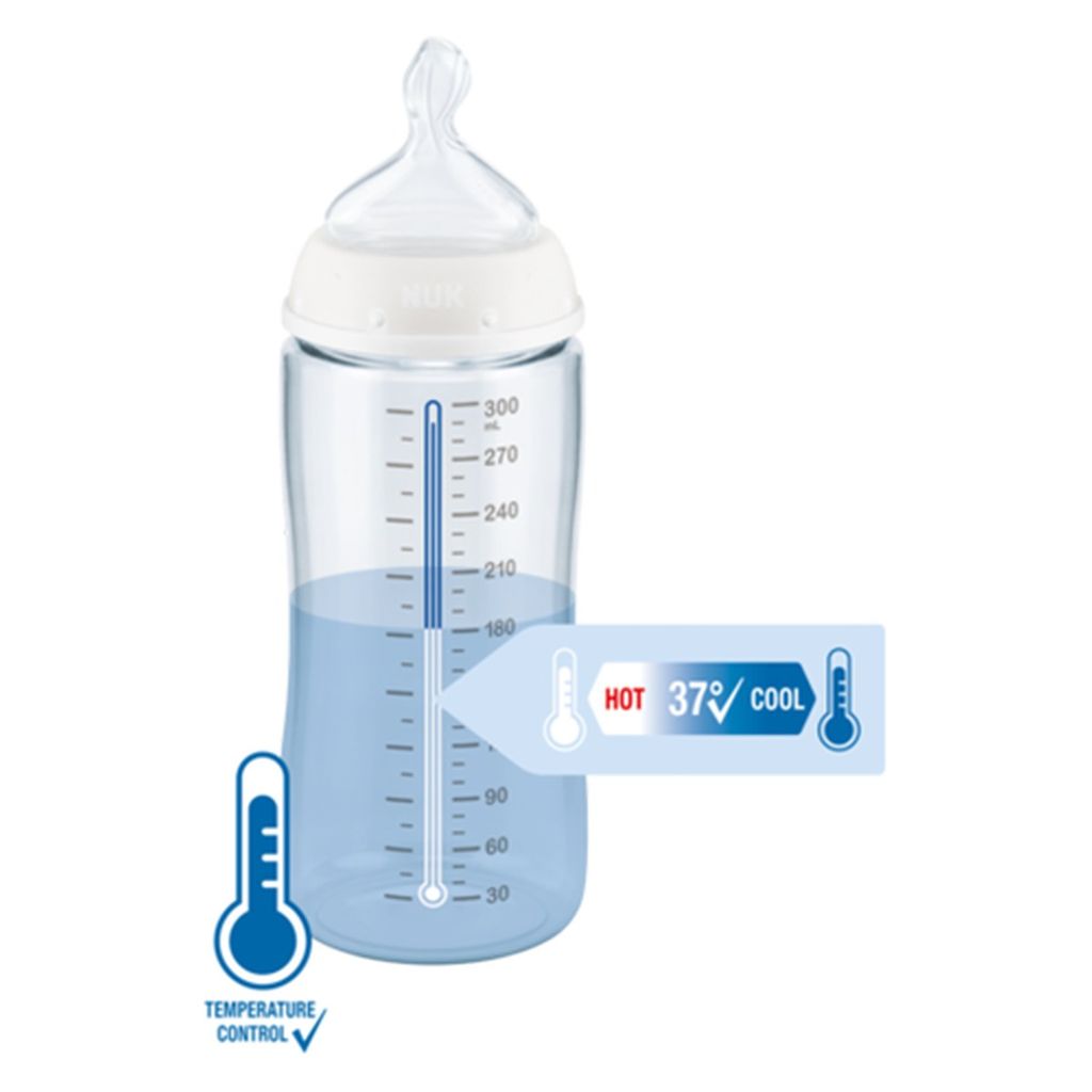 NUK steklenička plastična First Choice + z vgrajenim temperaturnim indikatorjem mickey 300 ml
