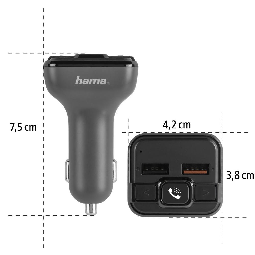 HAMA FM-oddajnik s funkcijo Bluetooth® in prostoročnim upravljanjem