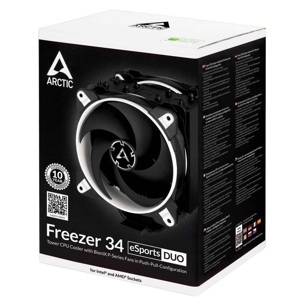 ARCTIC hladilnik za desktop procesorje INTEL/AMD Freezer 34 eSports DUO-  bel