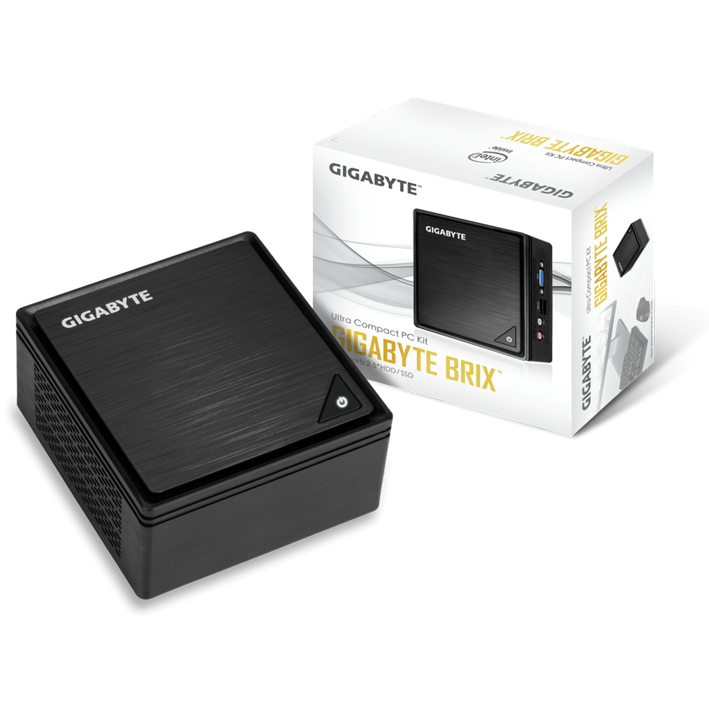 GIGABYTE BRIX PC NUC kit Celeron N3350, 2.5" HDD/SSD, WiFi & Bluetooth