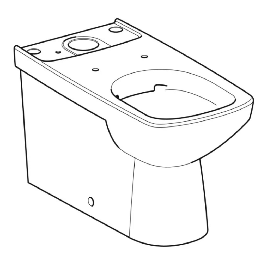 GEBERIT talna WC školjka brez roba Selnova Square 500.489.01.1 (brez WC deske)