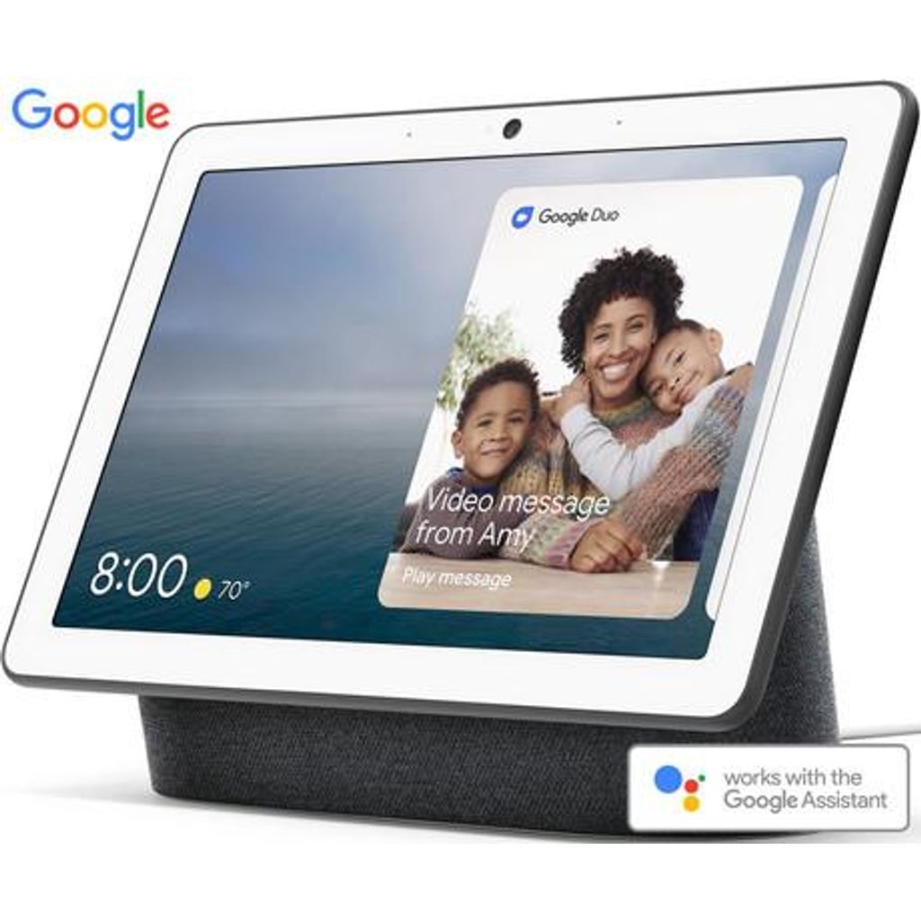 GOOGLE Nest Hub Max pametni zaslon / zvočnik, 10" zaslon, WiFi, Bluetooth 5.0, Google Assistant + Home, glasovni pomočnik, glasovno upravljanje, mikrofoni, siv (Charcoal)