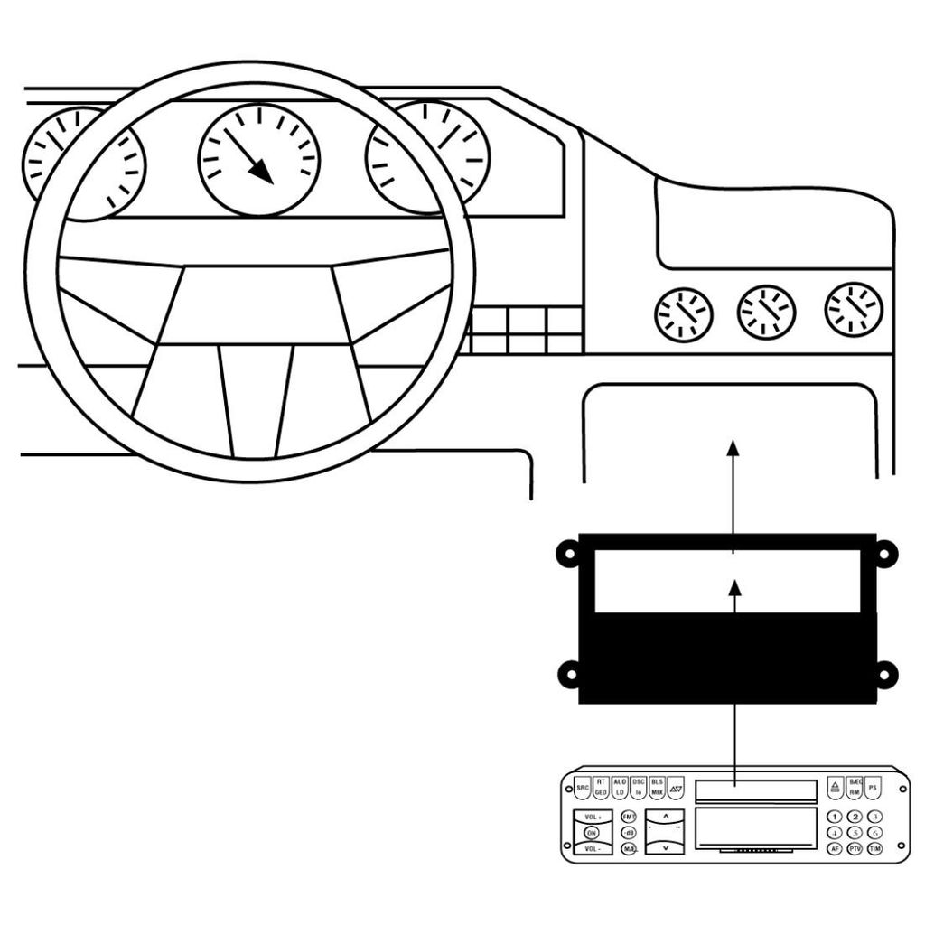 HAMA 1-DIN nosilec za avtoradio za VW/Seat/Skoda