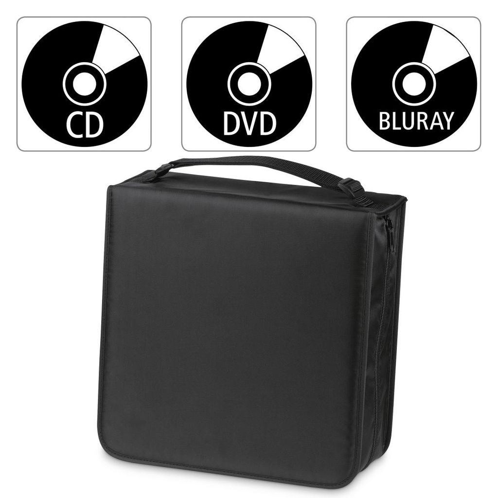 HAMA CD/DVD/Blu-ray denarnica 304, črna + čistilna krpica