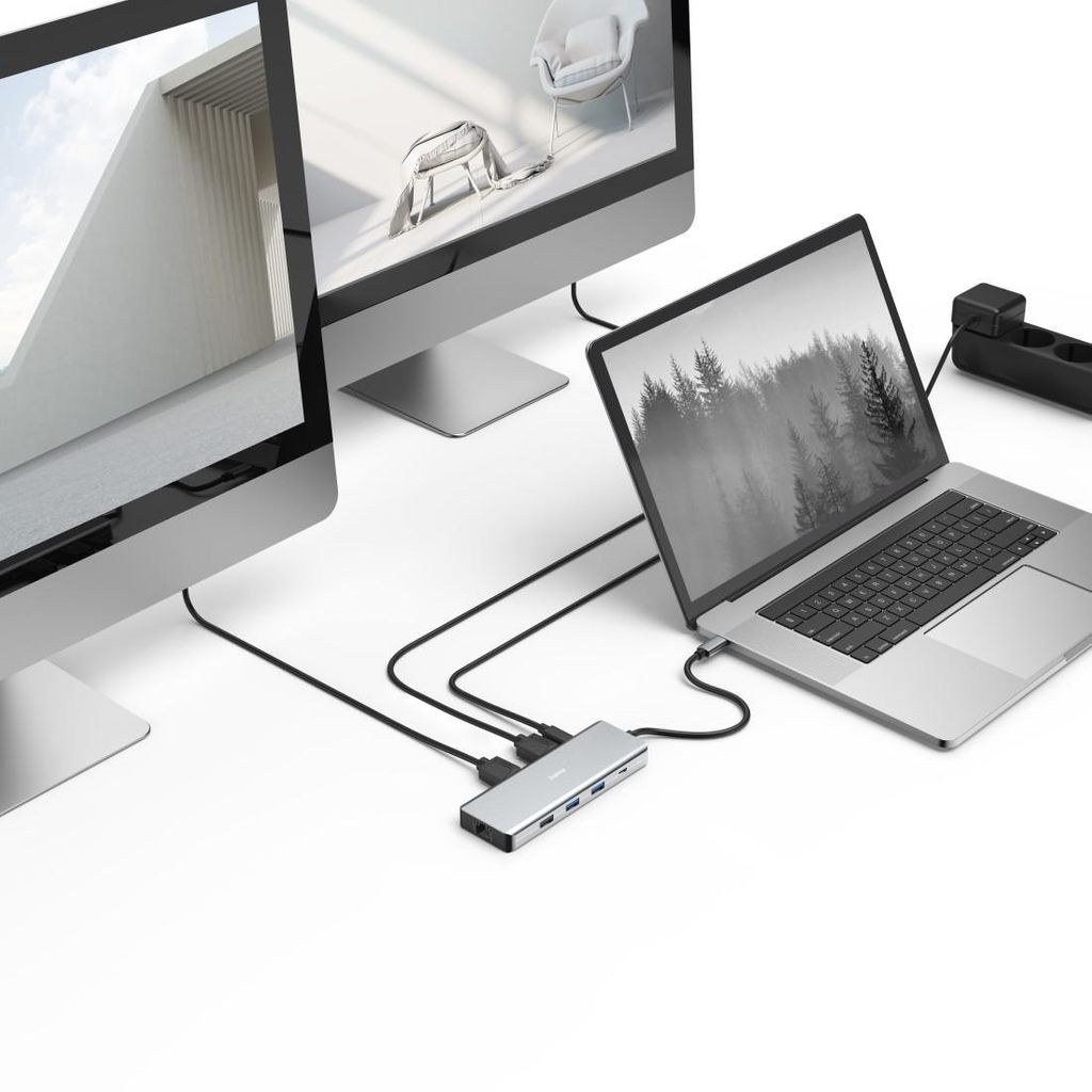 HAMA "CONNECT2Media" USB-C vozlišče, večportno, 9 priključkov, 2 x HDMI™, USB-A, USB-C, LAN