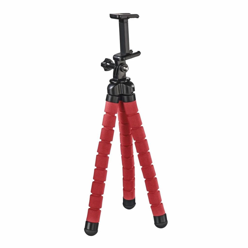 HAMA "Flex" stativ za pametne telefone in GoPro, 26 cm, rdeč