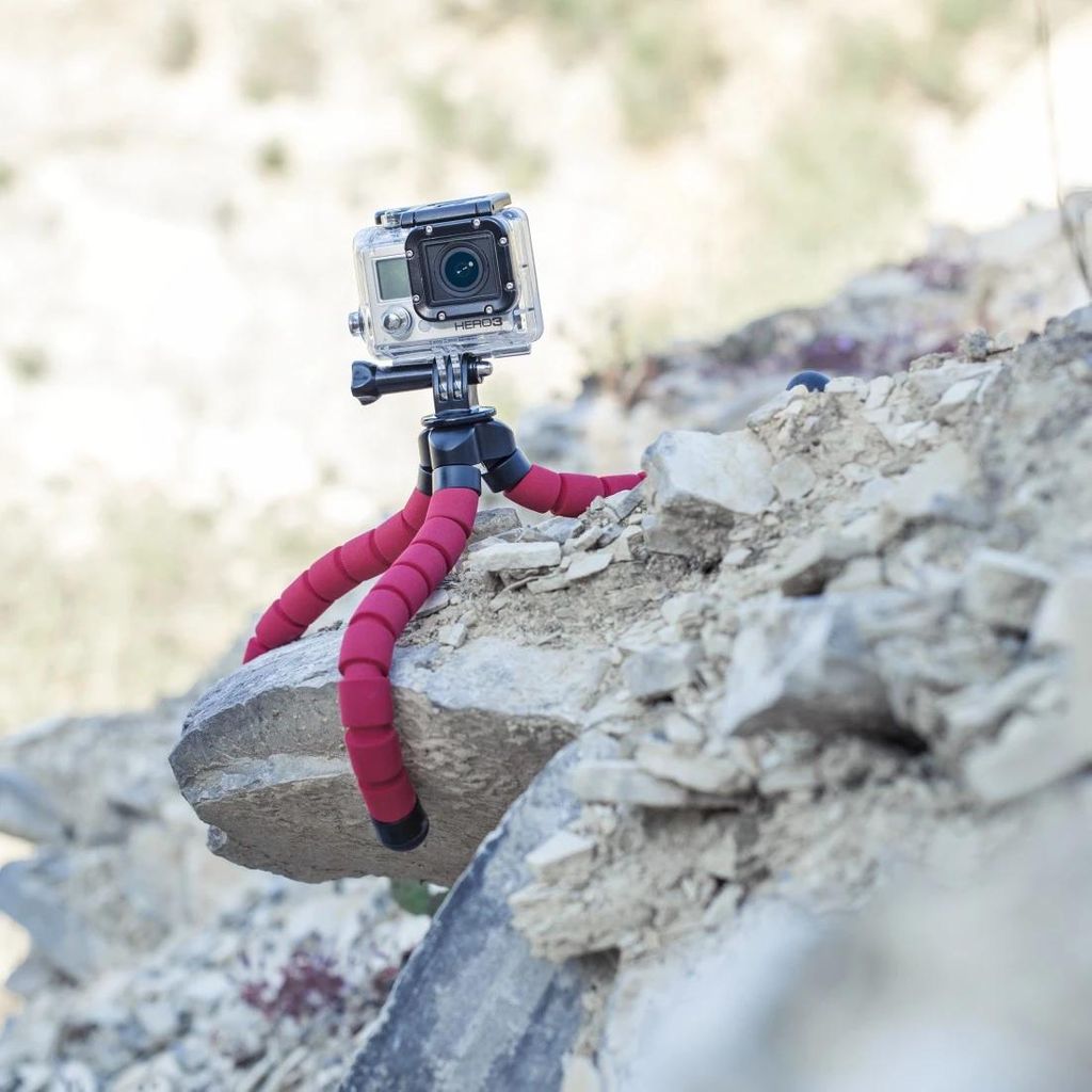 HAMA "Flex" stativ za pametne telefone in GoPro, 26 cm, rdeč