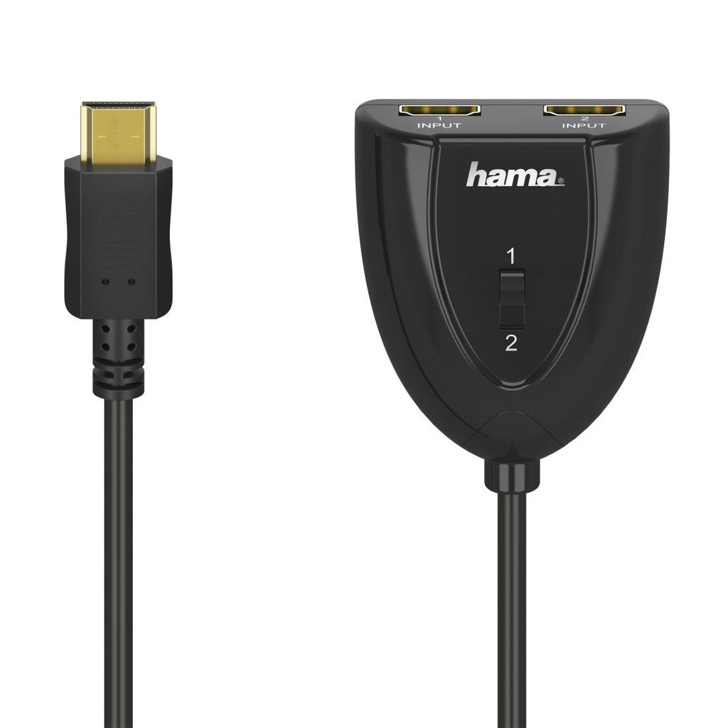 HAMA HDMI™ 2x1 preklopno stikalo, HDMI™ vtič - 2x HDMI™ vtičnica