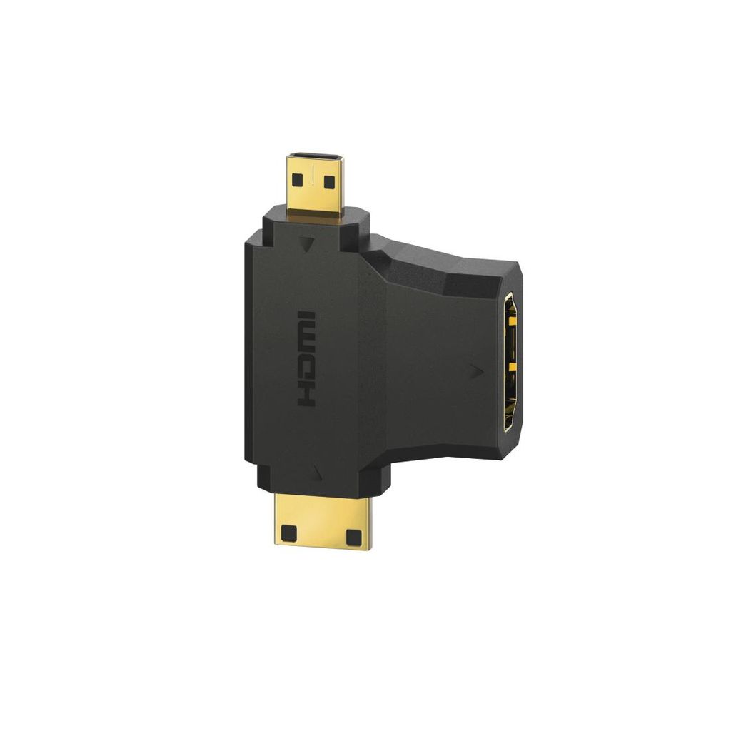 HAMA HDMI™ adapter, vtičnica tipa A - vtič tipa C (mini)/D (mikro), pozlačen