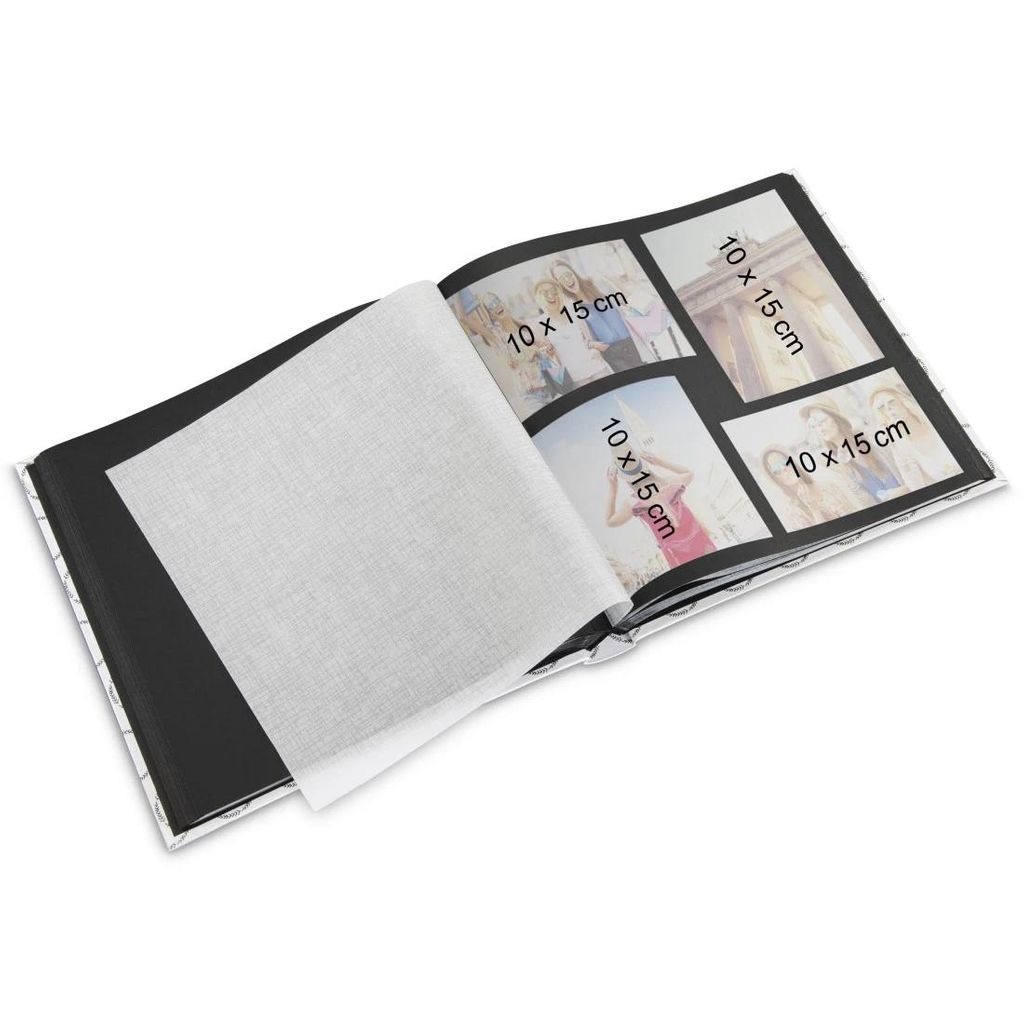HAMA "La Fleur" Jumbo album, 30x30 cm, 100 črnih strani, bela