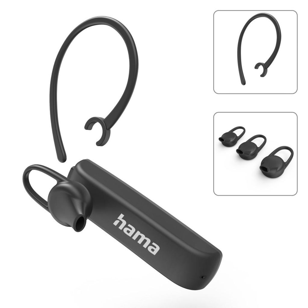 HAMA "MyVoice1500" Mono-Bluetooth® slušalke, večtočkovne, glasovni nadzor, črne