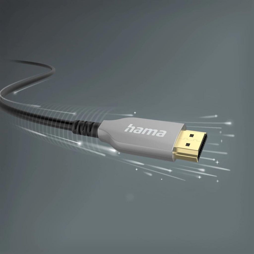 HAMA Optični, aktivni kabel HDMI™, vtič, 4K, pozlačen, 10 m