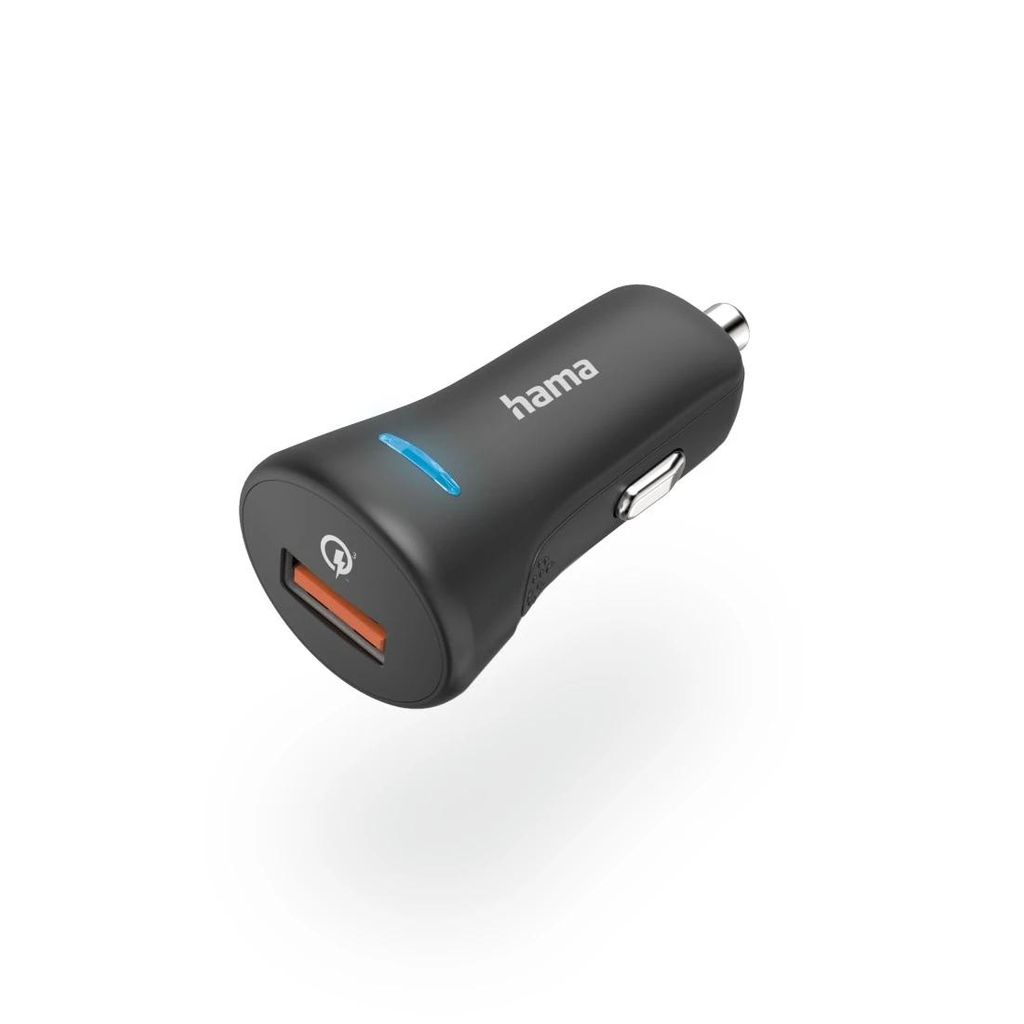 HAMA "Qualcomm® Quick Charge™ 3.0" hitri polnilnik za avtomobil, USB-A, 19,5 W, črn