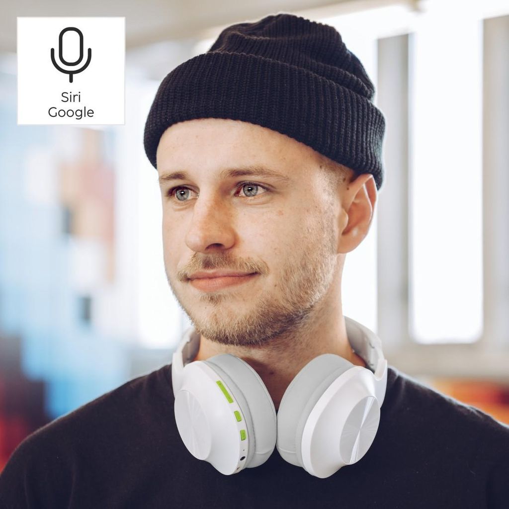 HAMA "Spirit Calypso" slušalke Bluetooth®, za ušesa, s poudarjenimi basi, zložljive, bele