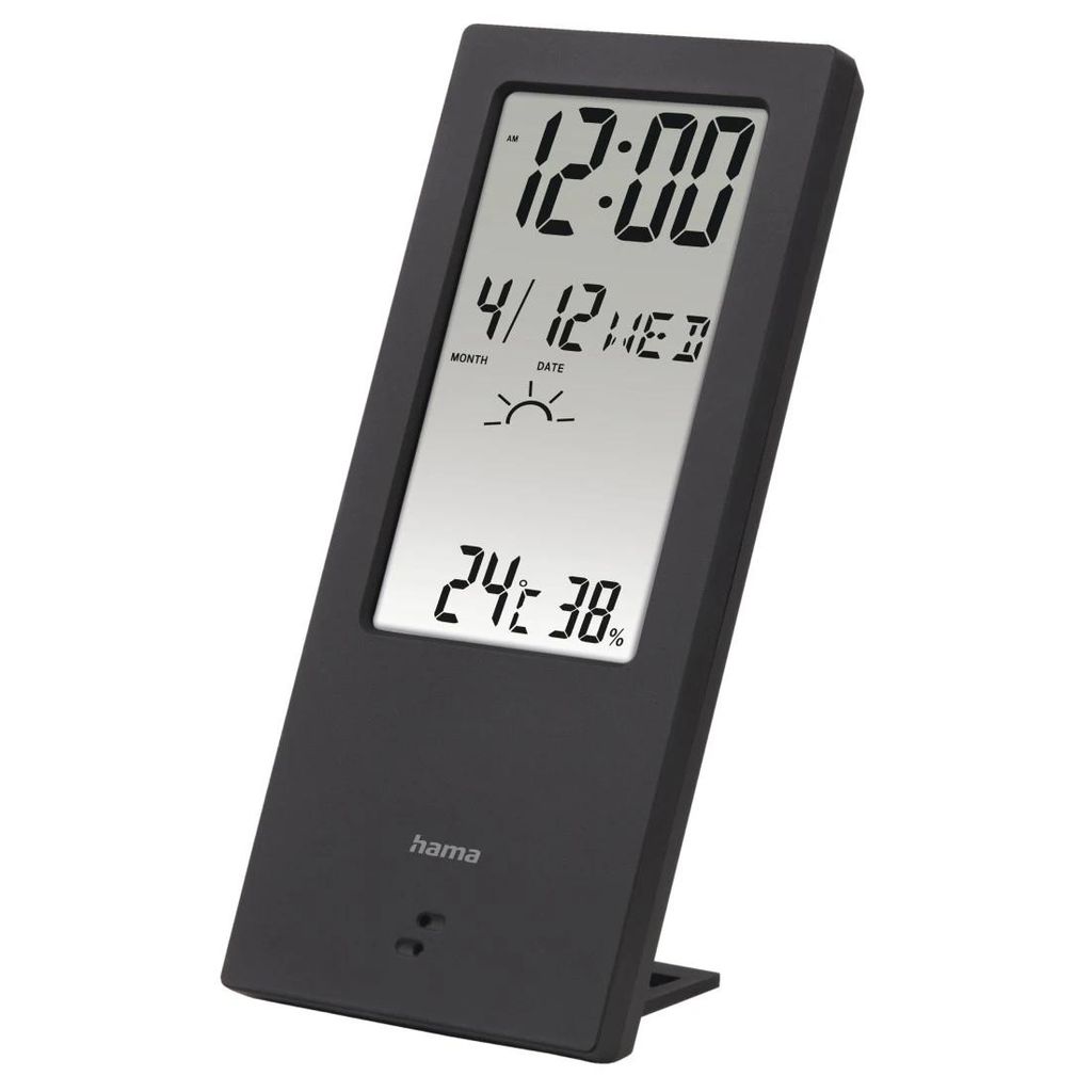 HAMA "TH-140" Termometer/higrometer, z vremenskim indikatorjem, črn
