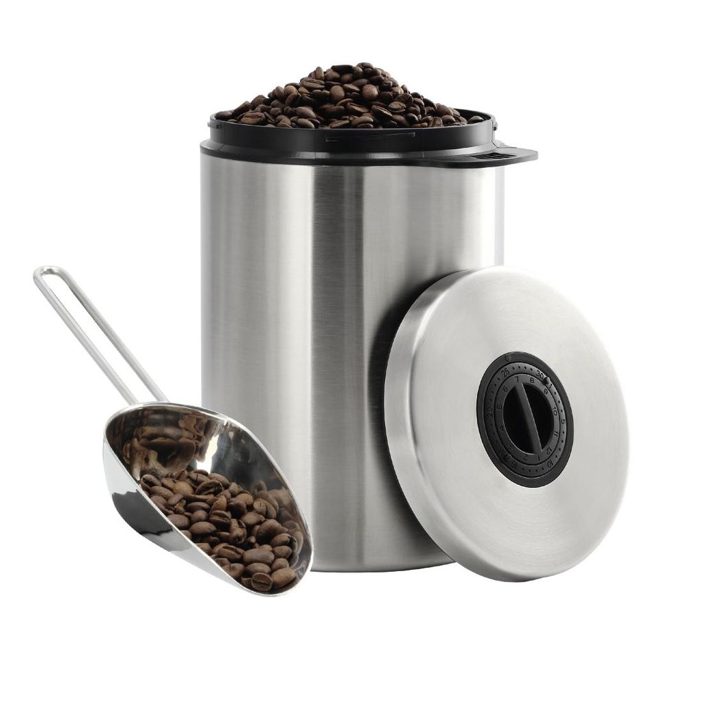 HAMA XAVAX Pločevinka iz nerjavečega jekla za 1 kg kavnih zrn, z zajemalko