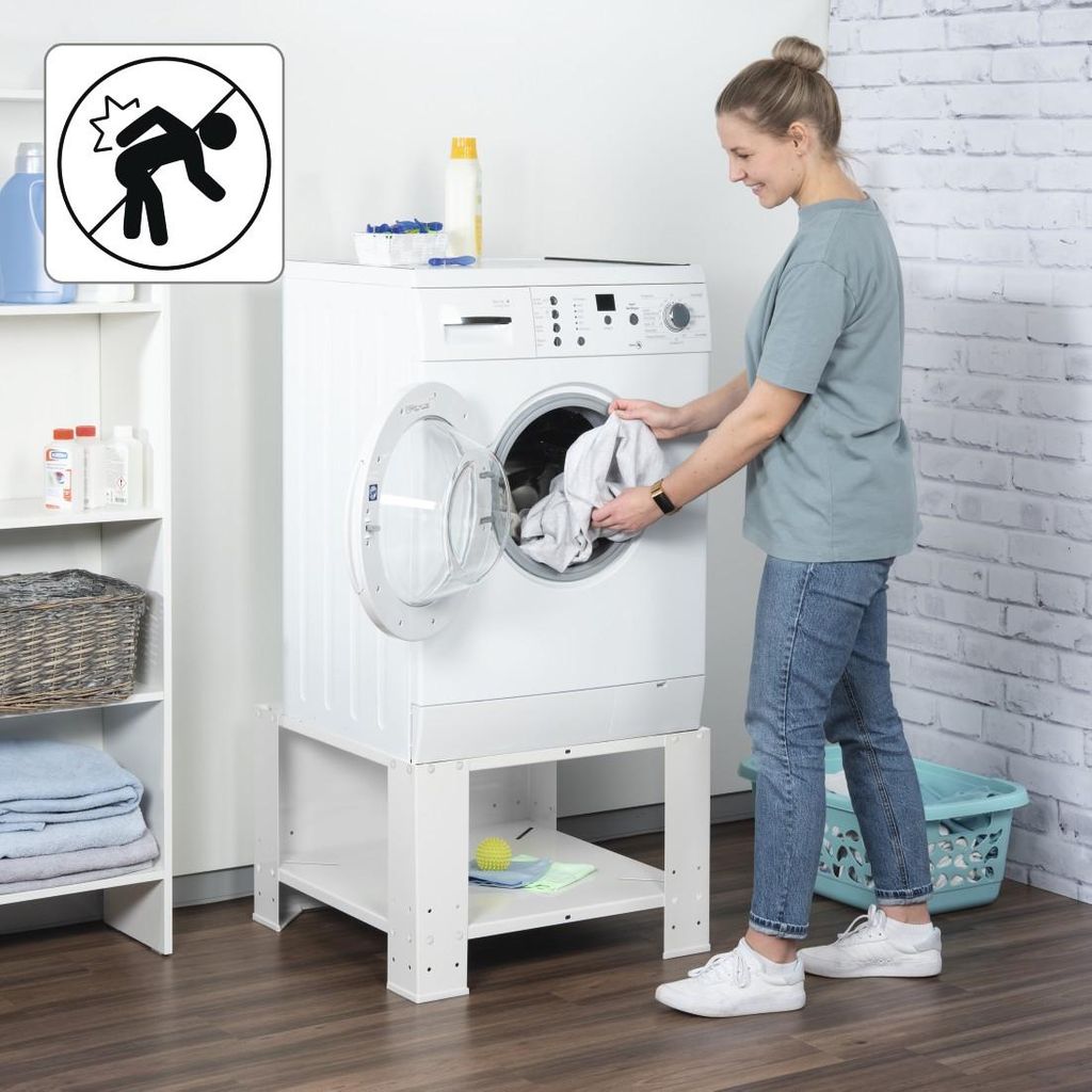 HAMA XAVAX Podstavek za pralni stroj 60x60 cm s polico, višina 40 cm, zmogljivost 150 kg