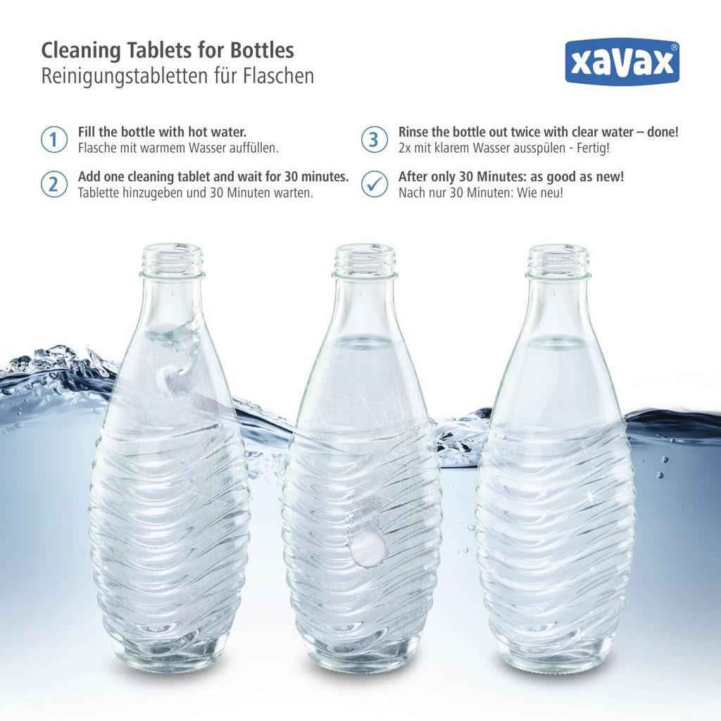 HAMA XAVAX Tablete za čiščenje steklenic, 20 kos