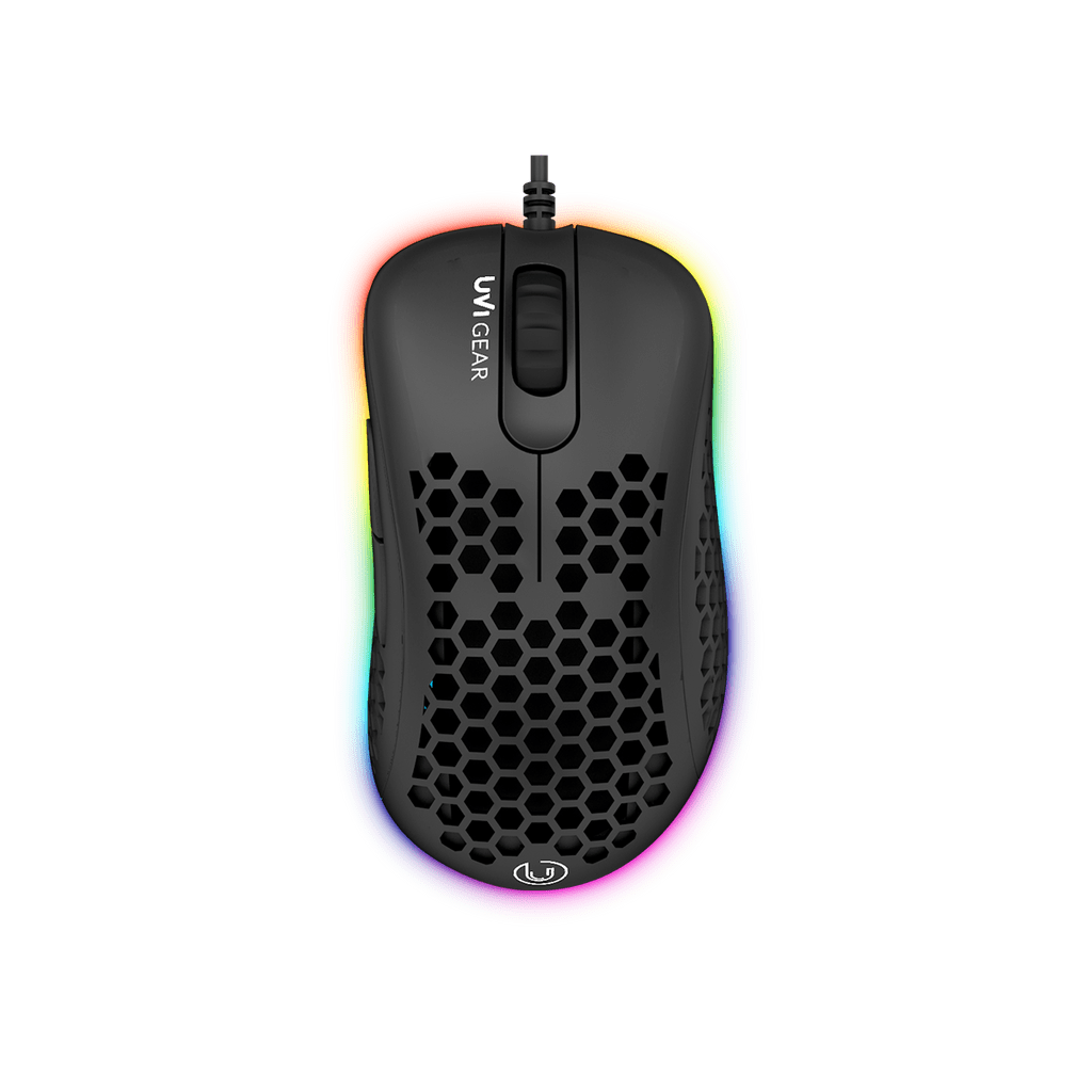 UVI miška LUST, RGB, 16.000 DPI - črna