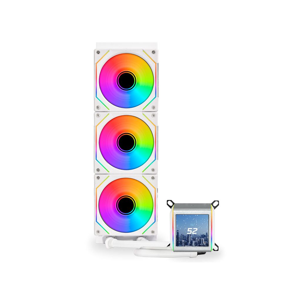 LIAN-LI Komplet za tekočinsko hlajenje AIO Liquid Cooler  GALAHAD II LCD 360 SL-Infinity, ARGB, bel